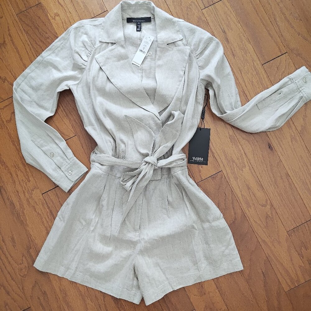 WHBM - Sz. 0 - Linen Blend Romper